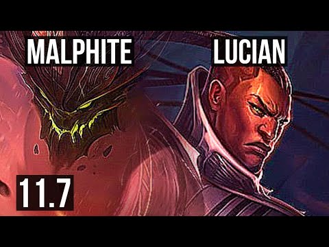 MALPHITE vs LUCIAN (MID) | 11/0/2, Legendary, 500+ games | EUW Master | v11.7
