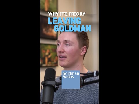 Why leaving Goldman is tricky #shorts