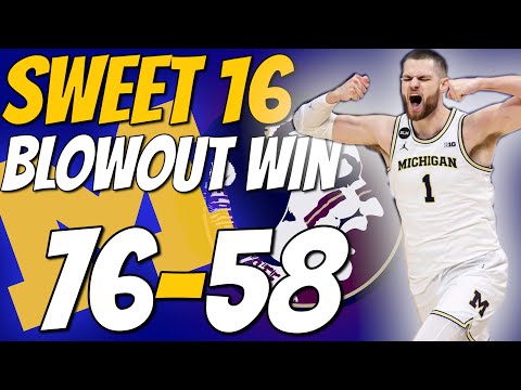 Sweet 16 BLOWOUT victory || Michigan Basketball Highlights vs. Florida State || 03/28/21