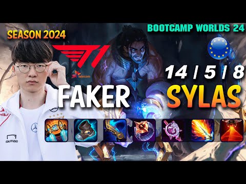 T1 Faker SYLAS vs YONE Mid - Patch 14.21 EUW Ranked WORLDS 2024 Bootcamp | lolrec