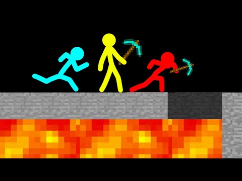 Stickman VS Minecraft: Mine Challenge - AVM Shorts Animation