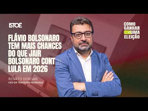 Flávio Bolsonaro has a better chance than Jair against Lula in 2026, says CEO of research institute.