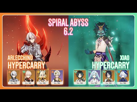C0 Arlecchino Hypercarry & C0 Xiao Hypercarry | NEW Spiral Abyss 6.2 | Genshin Impact