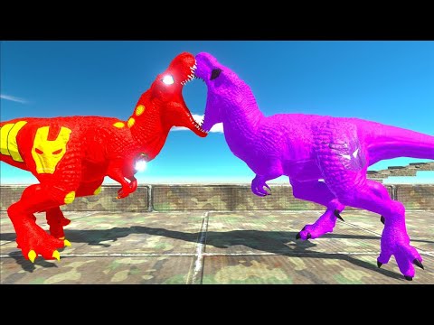 SONIC T-REX vs VENOM SPINOSAURUS DEATH CLIMB - Animal Revolt Battle Simulator