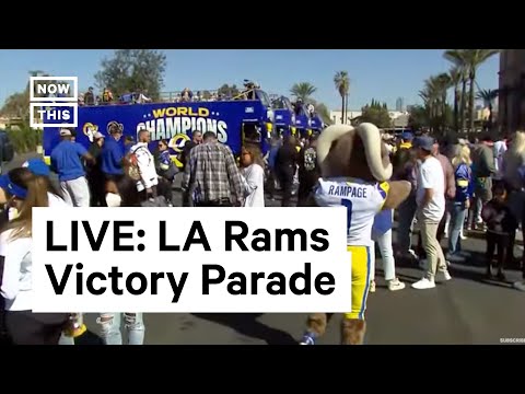 Los Angeles Rams Super Bowl Victory Parade I LIVE