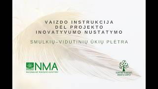 Vaizdo instrukcija dėl projekto inovatyvumo nustatymo