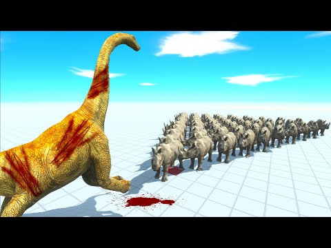 HOW MANY RHINOCEROS NEED TO TAKE DOWN A BRACHIOSAURUS