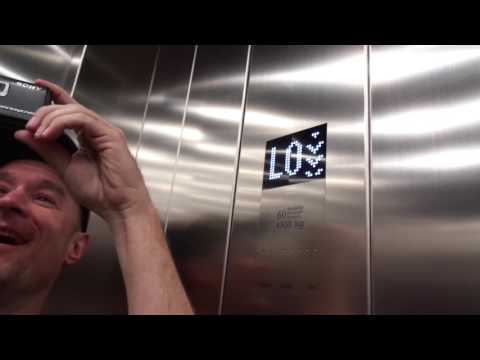 Huge 2014 KONE Monospace MRL Traction Elevators @ Meilahti/Mejlans Hospital, Helsinki, Finland
