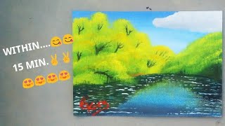 preview picture of video 'How to paint a beautiful landscape within 15 min.'