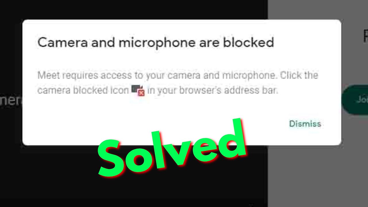 Fix Google Meet Camera And Mic Not Working Problem - Camera And Microphone Are Blocked