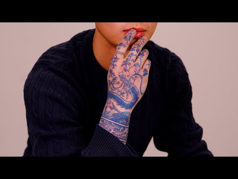 Hand on Blue Dragon Tattoo. [OOZYTATTOO]