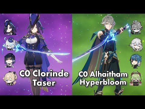 C0 Clorinde Taser & C0 Alhaitham Hyperbloom | 4.7 Spiral Abyss | Genshin Impact