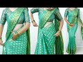 Banarasi silk saree draping in very easy steps | saree draping tips & tricks with perfect pleats