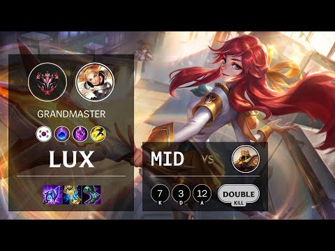 Lux Mid vs Azir - KR Grandmaster Patch 11.14