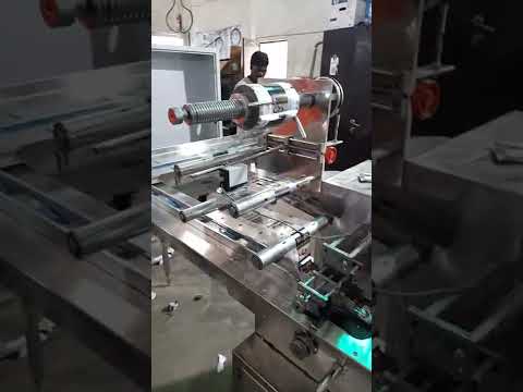 Three phase horizontal flow wrap packaging machine, automati...