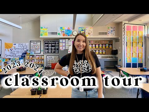 CLASSROOM TOUR || Organization, Set Up and Decor || 2nd Grade Classroom 2023-2024