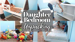 UNPACKING & SET UP DAUGHTER'S ROOM // CLEANING MOTIVATION // CLEANING MOM
