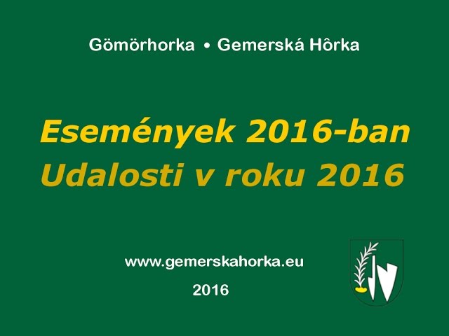 Gömörhorka 2016-ban / Gemerská Hôrka v roku 2016
