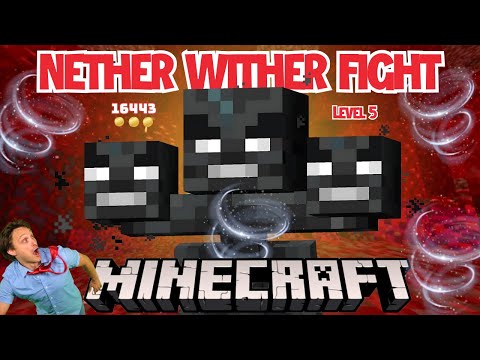 Minecraft Wither Nether Fight ⚔️ 🐷 | Kids Brain Break Adventure & PE Game