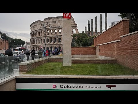 Video Thumbnail: Rome opens two new Metro C stations, showcasing ancient ruins near Colosseum
