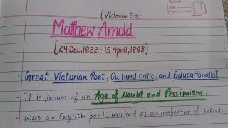 Matthew Arnold Important Works & Key Points | UGC NET English Literature | Master Cadre English