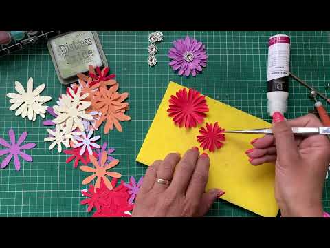 Create quick and easy flowers with a flower punch and coloured paper