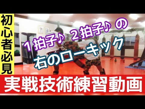 【実No.2】返し(カウンター)のローキックの打ち方【キックボクシング実戦テクニック】