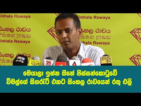 මෙයාලා ඉන්න ඔ්නේ පිස්සන්කොටුවේ / විමල්ගේ සිගරැට් එකට සිංහල රාවයෙන් රතු එලි