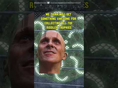 Where's My Reward for Collecting All the Riddler Trophies?! #shorts #videogamememes #arkhamcity