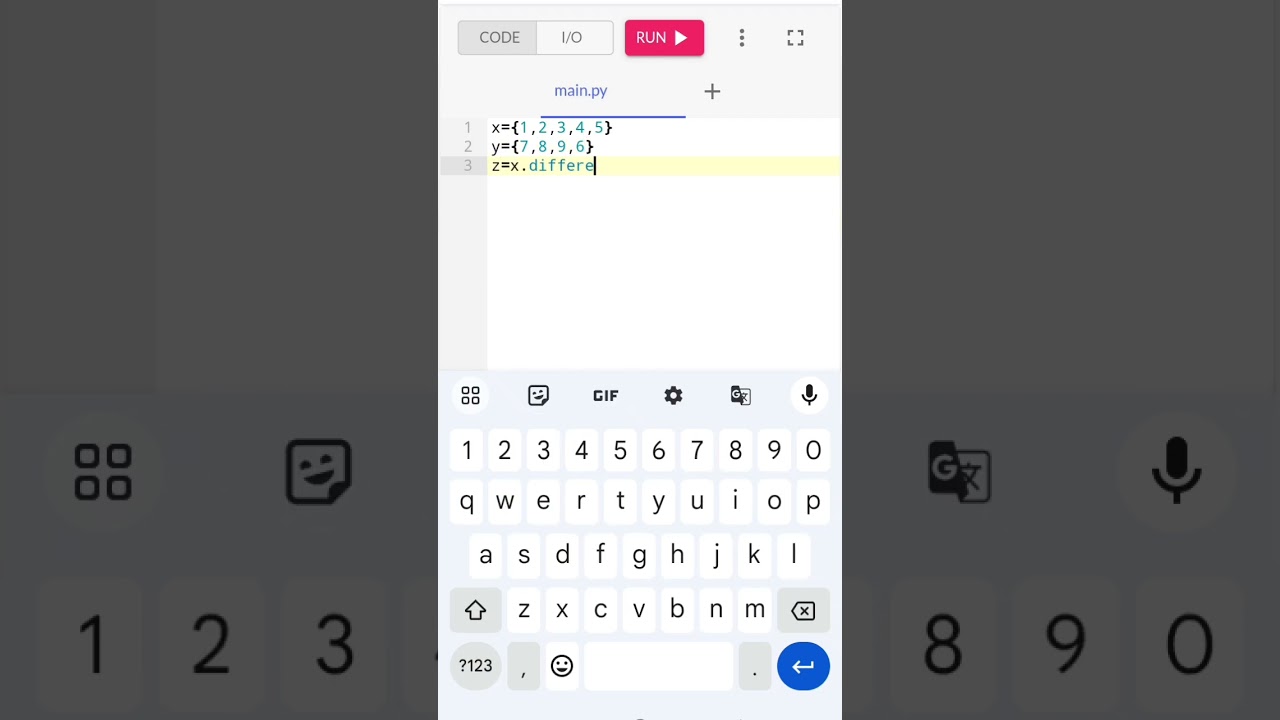 Python Set difference Method-Find Unique Elements #python #shorts