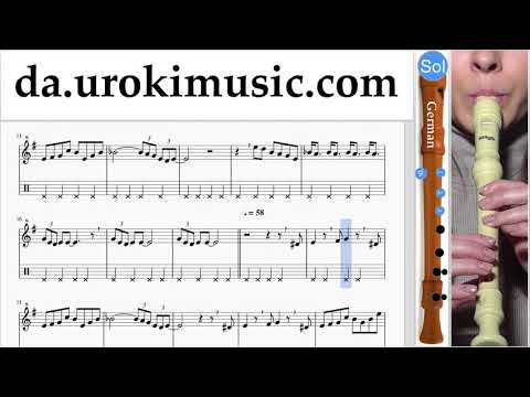 Blokfløjteundervisning (Tysk) The Pink Panther - Theme Song Uddannelse Metode Del 2 um-i246