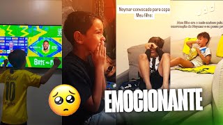  ÀS CRIANÇAS REAGINDO O NEYMAR SENDO CONVOCADO 