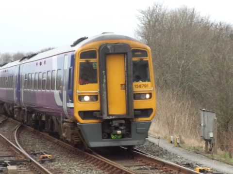 The S&C RLY: The x2 Class 158 'Express Sprinter' Northern Rail was arrives at Appleby. (V2)