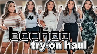 BOOHOO TRY-ON HAUL | trendy, affordable pieces | size 12