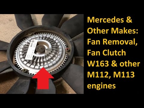 Mercedes ML350 Remove Fan & Fan Clutch DIY with Rental or Homemade Tools W163 and other M112 M113