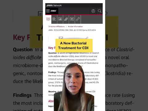 🦠 A new bacterial treatment for Clostridioides difficile infection (CDI)?