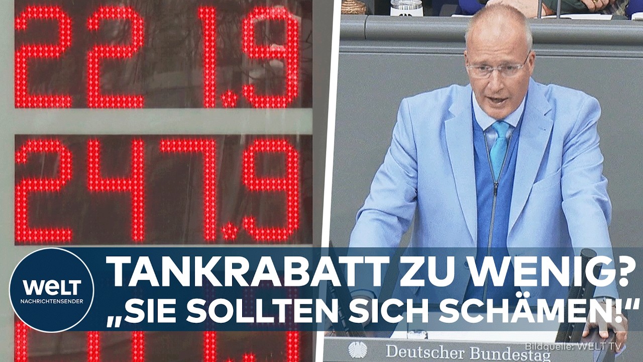 SPRITPREISE: „Sie sollten sich schämen!“ – Heftiger Streit um Tankrabatt im Bundestag