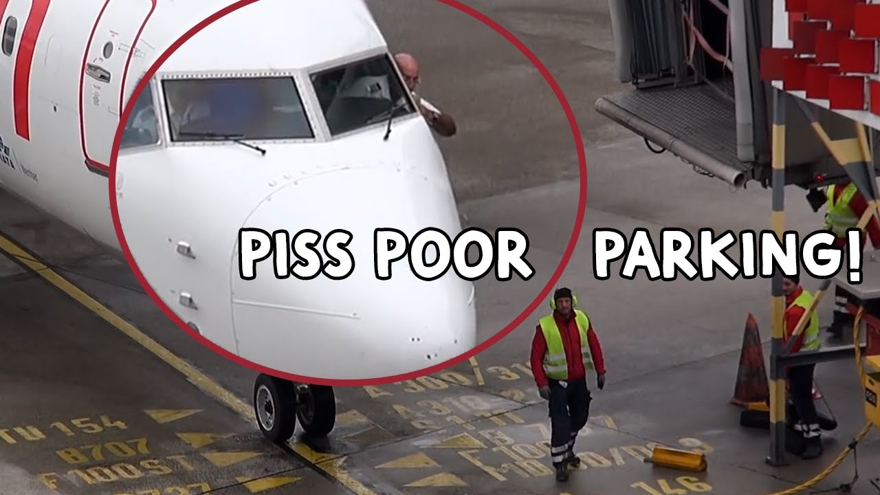 P*SS poor pilot parking! (Pegasus Boeing 737 at Berlin's old gate system)