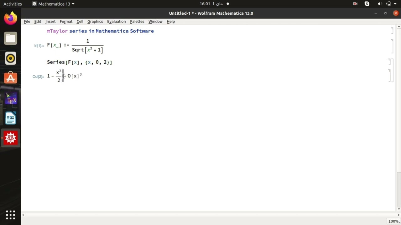 TAYLOR SERIES IN MATHEMATICA