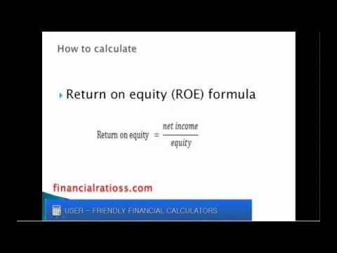 What is return on equity ratio?
