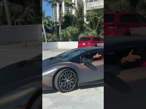 Thumbnail for Razor Driving the Two -Tone Lamborghini in Miami Beach by Lamborghini, Supercar, Car