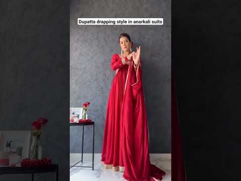 Dupatta draping style in anarkali suits #fashion #suit #fashionstyle #partywear #kurti