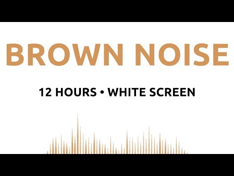 12-Hour BROWN NOISE WHITE SCREEN for Sleep • Relaxing Night Light