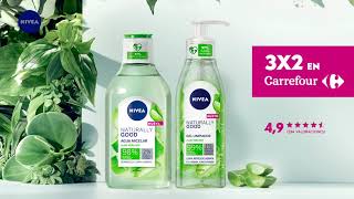 Nivea PROMO 3x2 en Carrefour en la gama de limpieza facial NIVEA Naturally Good anuncio