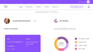TD Canada Trust Web App Redesign