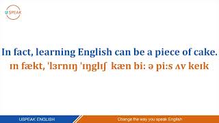 Learning English can be a piece of cake