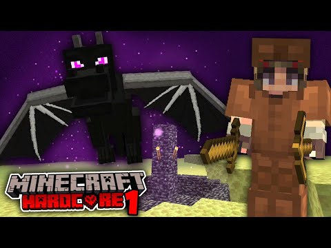I Beat The Ender Dragon With WOOD TOOLS (Hardcore Minecraft #1)