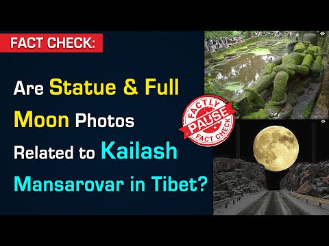 FACT CHECK: Are Statue & Full Moon Photos Related to Kailash Mansarovar in Tibet?