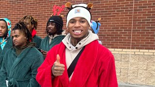 NLE Choppa Goes Christmas Caroling! (In Public)