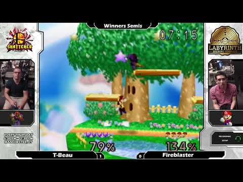 Smash 64: T-Beau (Falcon) V Fireblaster (Mario/Falcon) - Shattered 108 Tournament SSB64
